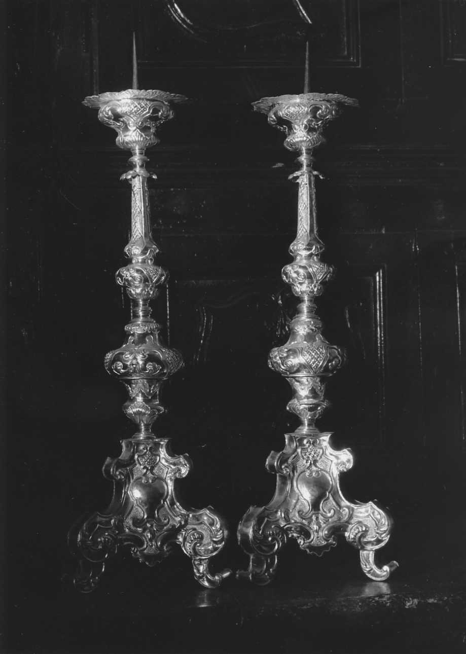 candeliere, coppia - bottega piemontese (prima metà sec. XIX)