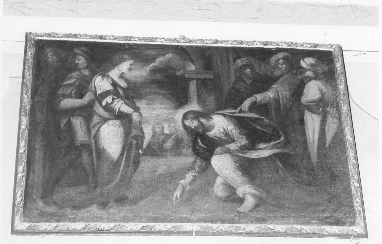 Cristo e l'adultera (dipinto, opera isolata) - ambito milanese (sec. XVII)
