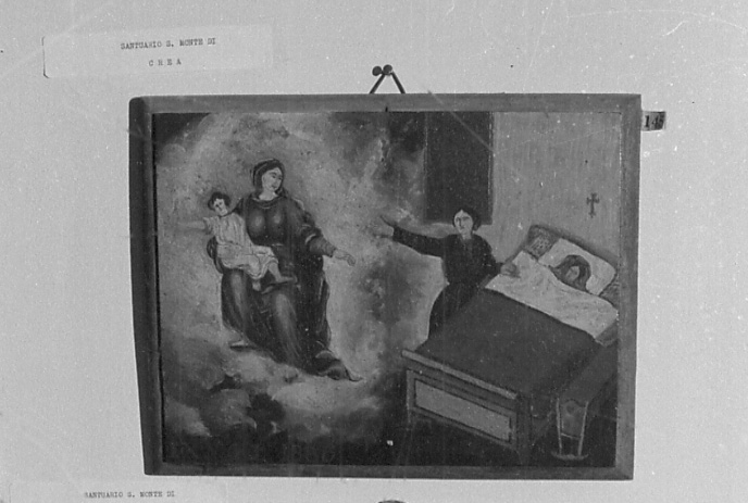 Madonna con Bambino intercede per guarigione (ex voto, opera isolata) - ambito alessandrino (ultimo quarto sec. XIX)