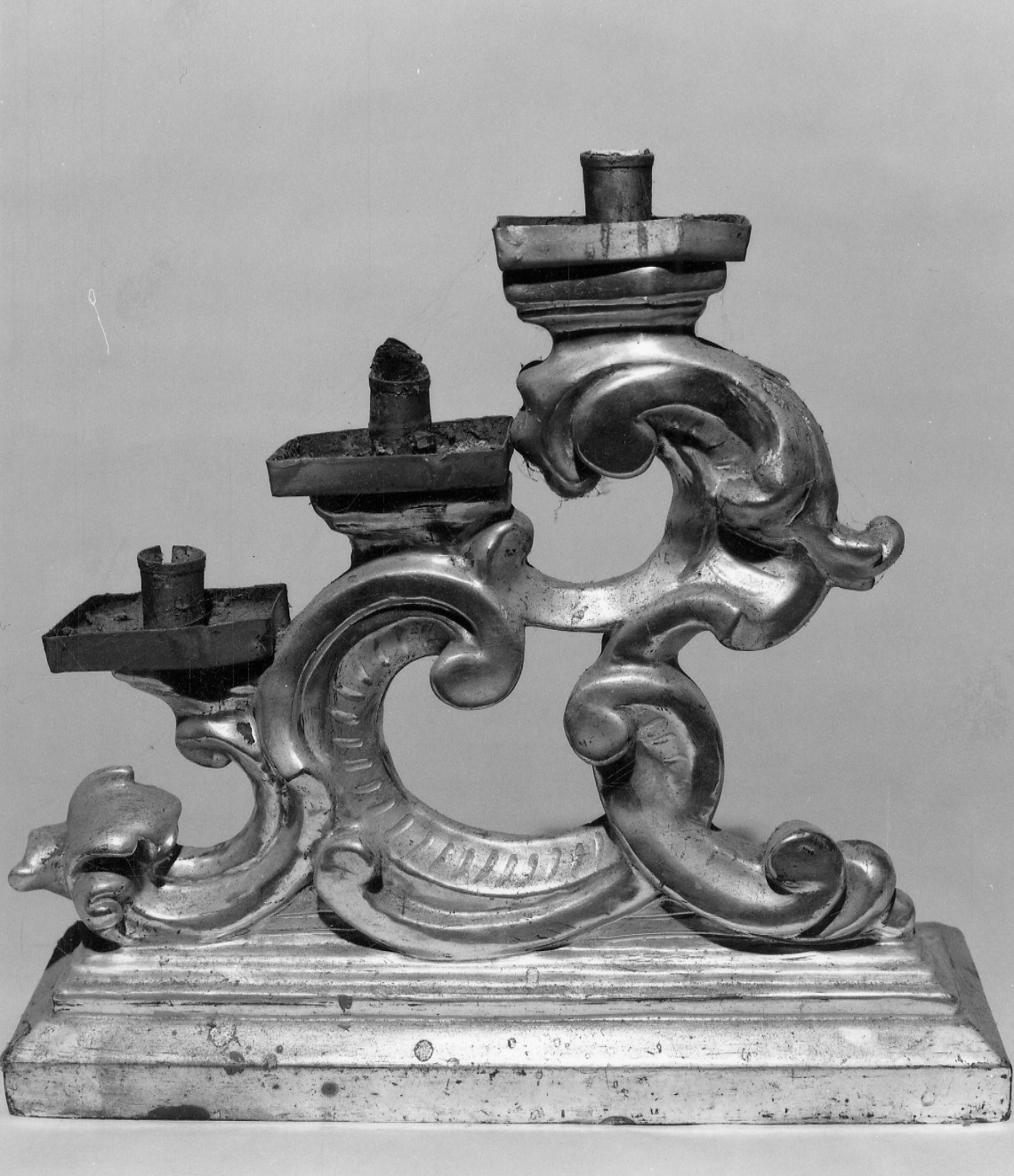 candelabro, serie - bottega piemontese (primo quarto sec. XIX)