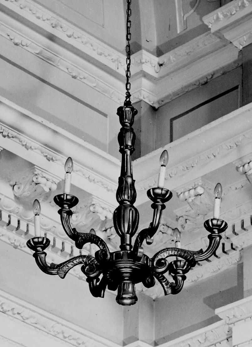 lampadario - a bracci, serie - bottega piemontese (seconda metà sec. XIX)