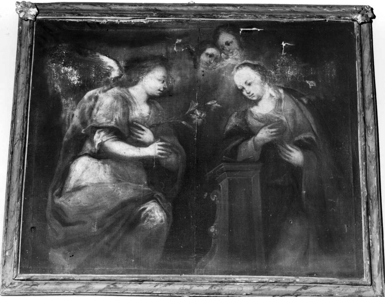 Annunciazione (dipinto, opera isolata) - ambito piemontese (seconda metà sec. XVII)