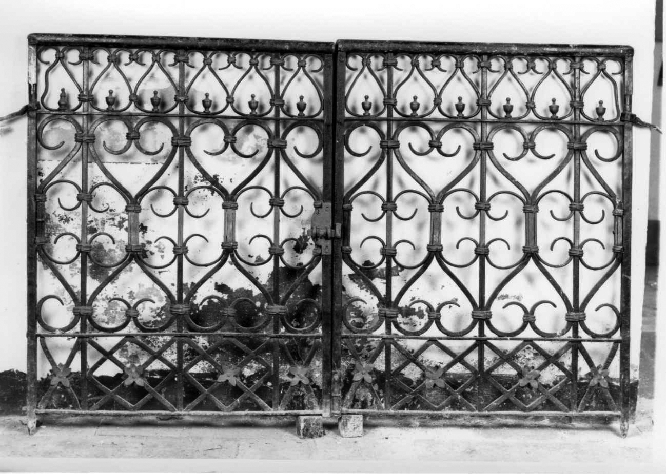 cancello di balaustrata, opera isolata - bottega piemontese (ultimo quarto sec. XIX)