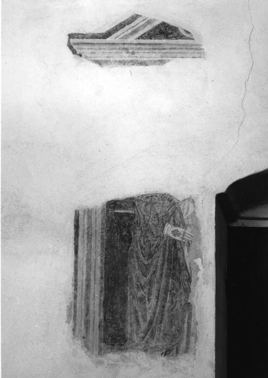Santo (dipinto, frammento) - ambito lombardo-piemontese (ultimo quarto sec. XV)