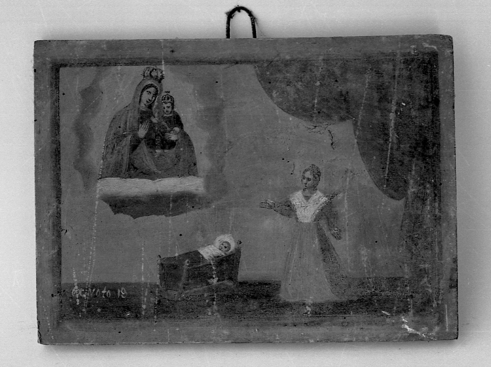Intervento della Madonna della Consolata per guarigione (ex voto, opera isolata) - ambito piemontese (prima metà sec. XIX)