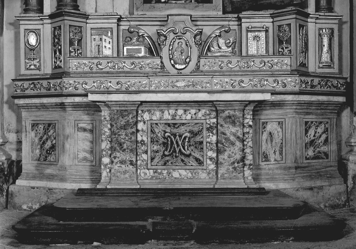 mensa d'altare, opera isolata di Toso Lorenzo (terzo quarto sec. XIX)