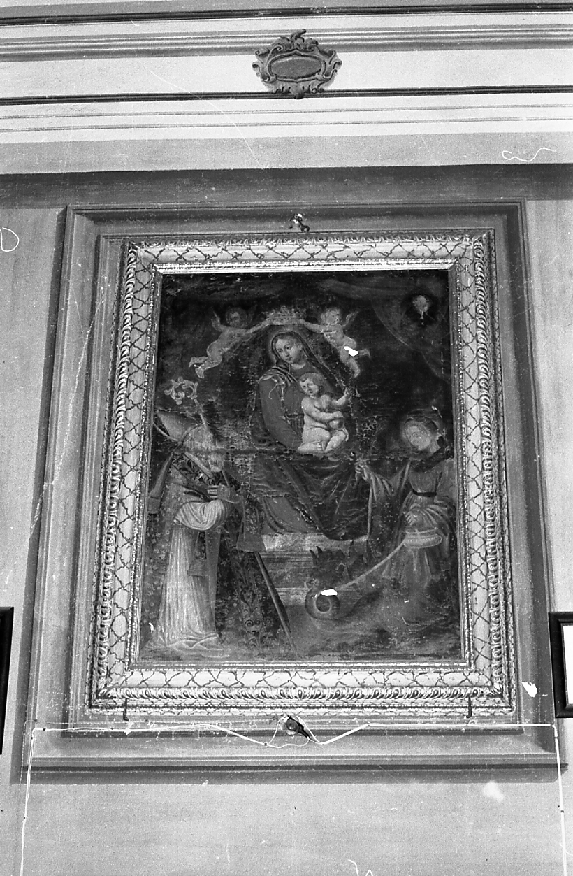 Madonna con Bambino in trono tra santi (dipinto, opera isolata) - ambito piemontese (prima metà sec. XVII)