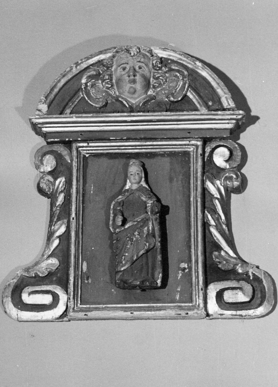 Madonna (mostra di tabernacolo, frammento) - bottega piemontese (sec. XVIII)