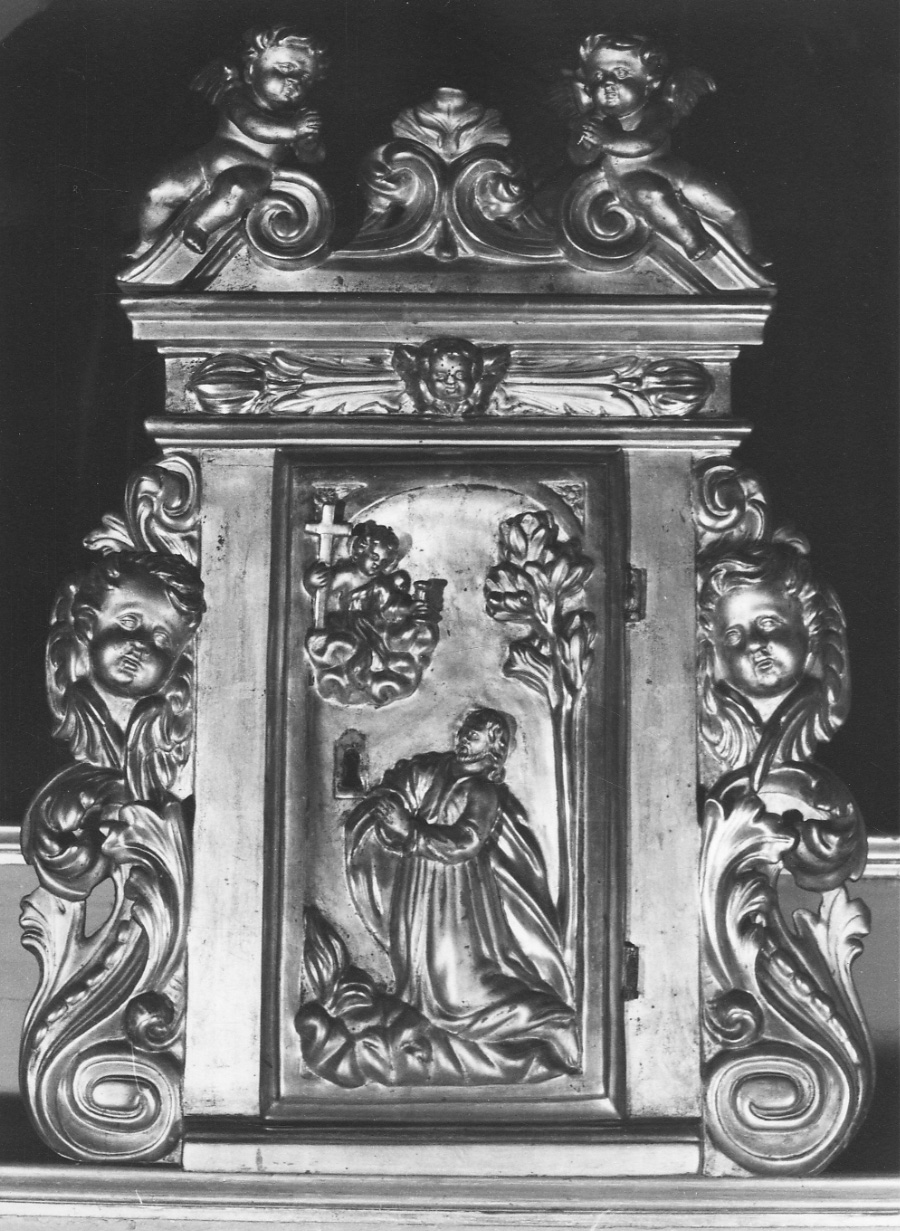 orazione di Cristo nell'orto di Getsemani (sportello di tabernacolo, elemento d'insieme) - bottega vercellese (prima metà sec. XVIII)