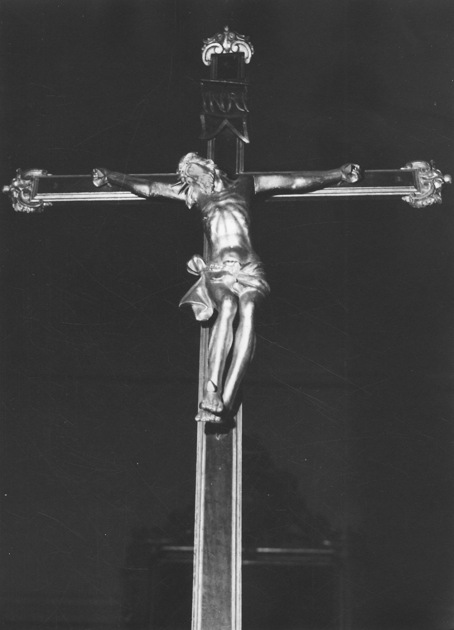 Cristo crocifisso (croce d'altare, opera isolata) - bottega vercellese (seconda metà sec. XIX)