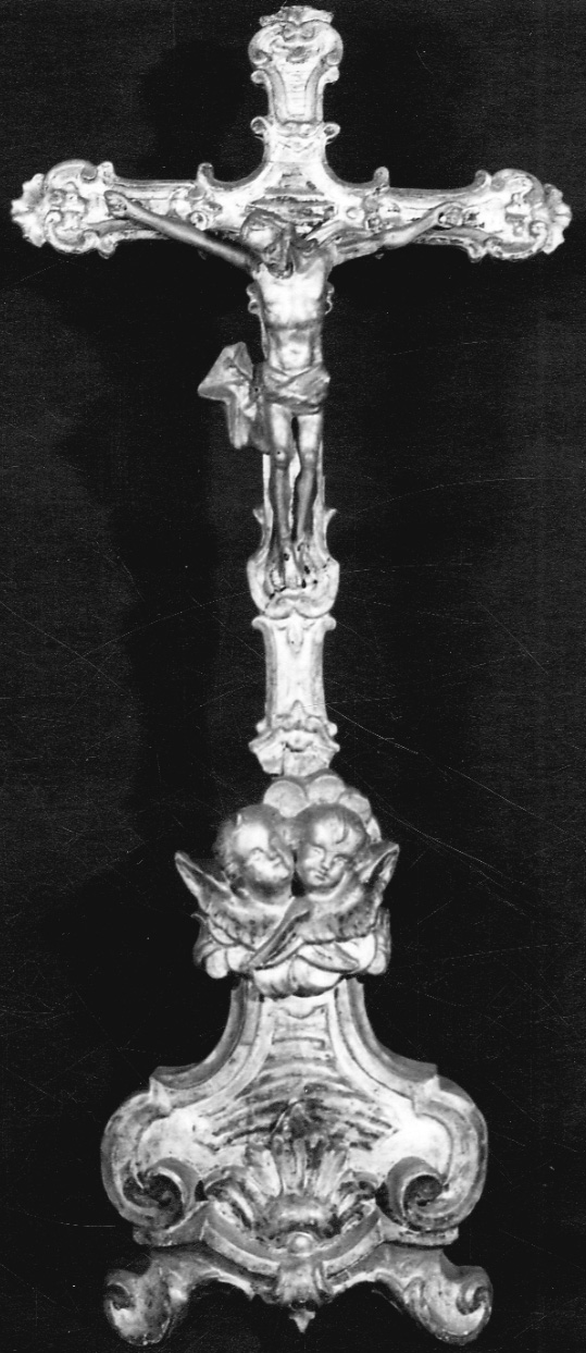 Cristo crocifisso (croce d'altare, serie) - bottega vercellese (terzo quarto sec. XVIII)