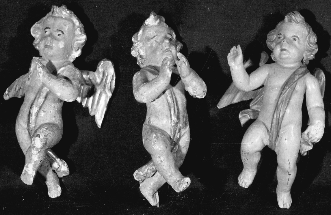 putto alato (busto, serie) - bottega piemontese (seconda metà sec. XVIII)