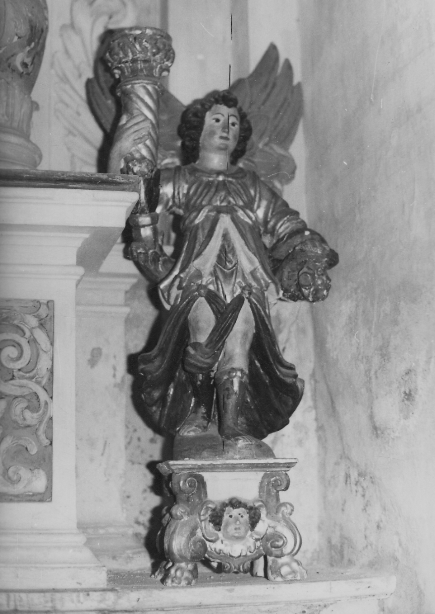 angelo reggitorcia (statua, coppia) - bottega vercellese (prima metà sec. XVIII)