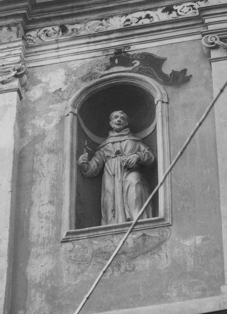 San Francesco d'Assisi (statua, opera isolata) - bottega vercellese (prima metà sec. XVIII)