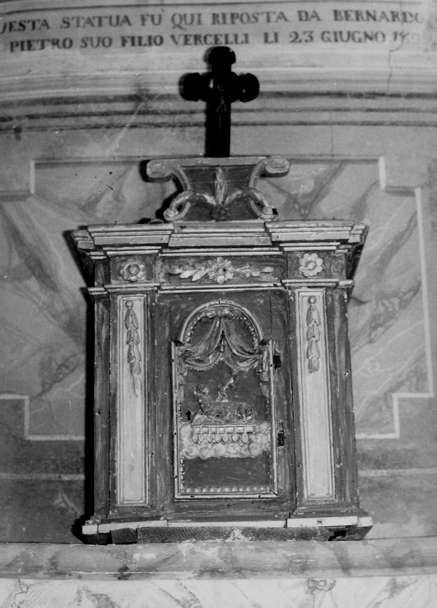 tabernacolo - a frontale architettonico, opera isolata - bottega biellese (prima metà sec. XIX)