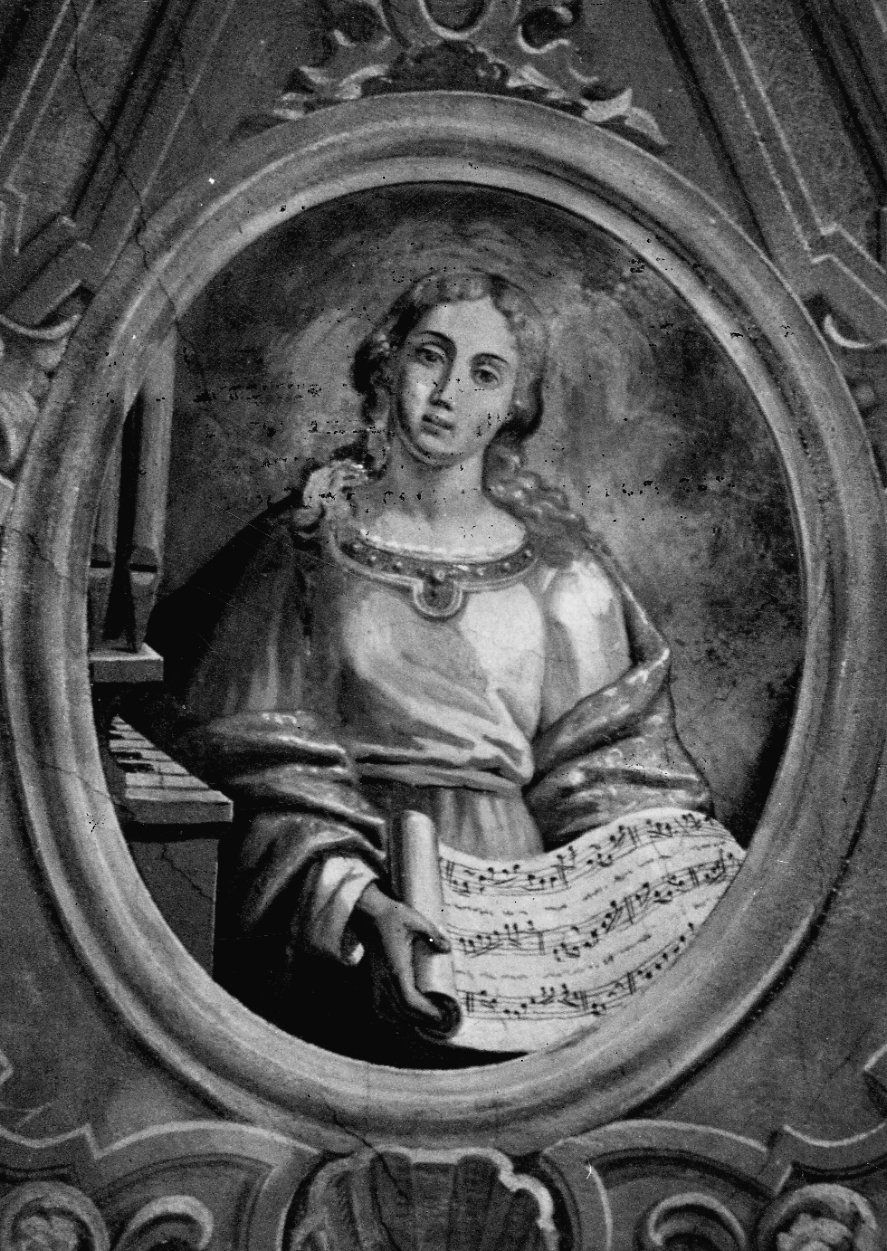 Santa Cecilia (dipinto, elemento d'insieme) di Ciancia Perrone Antonio (terzo quarto sec. XIX)