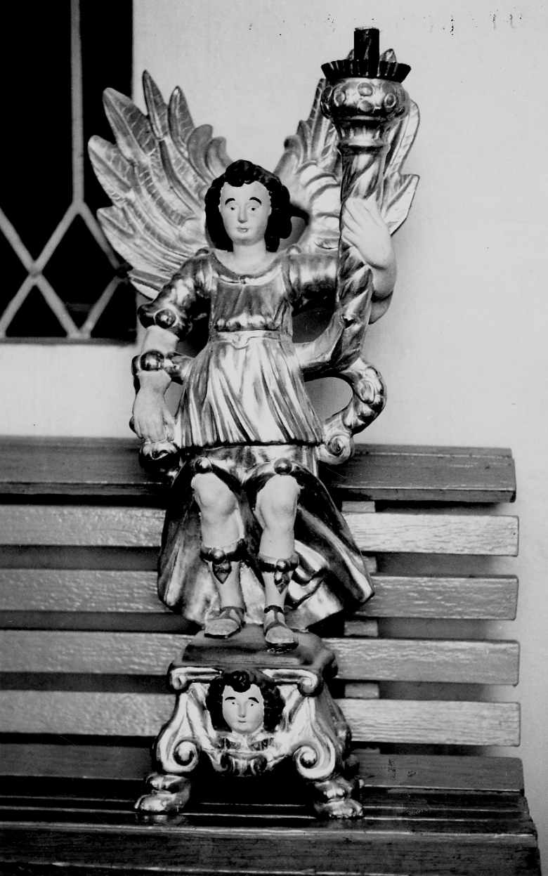 angelo reggitorcia (statua, coppia) - bottega biellese (sec. XVIII)