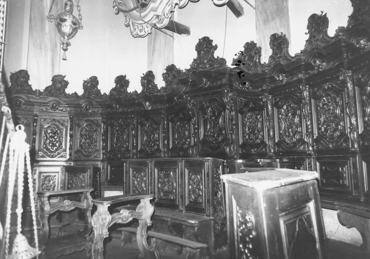 stalli del coro, opera isolata di Serra Gaspare (metà sec. XVIII)