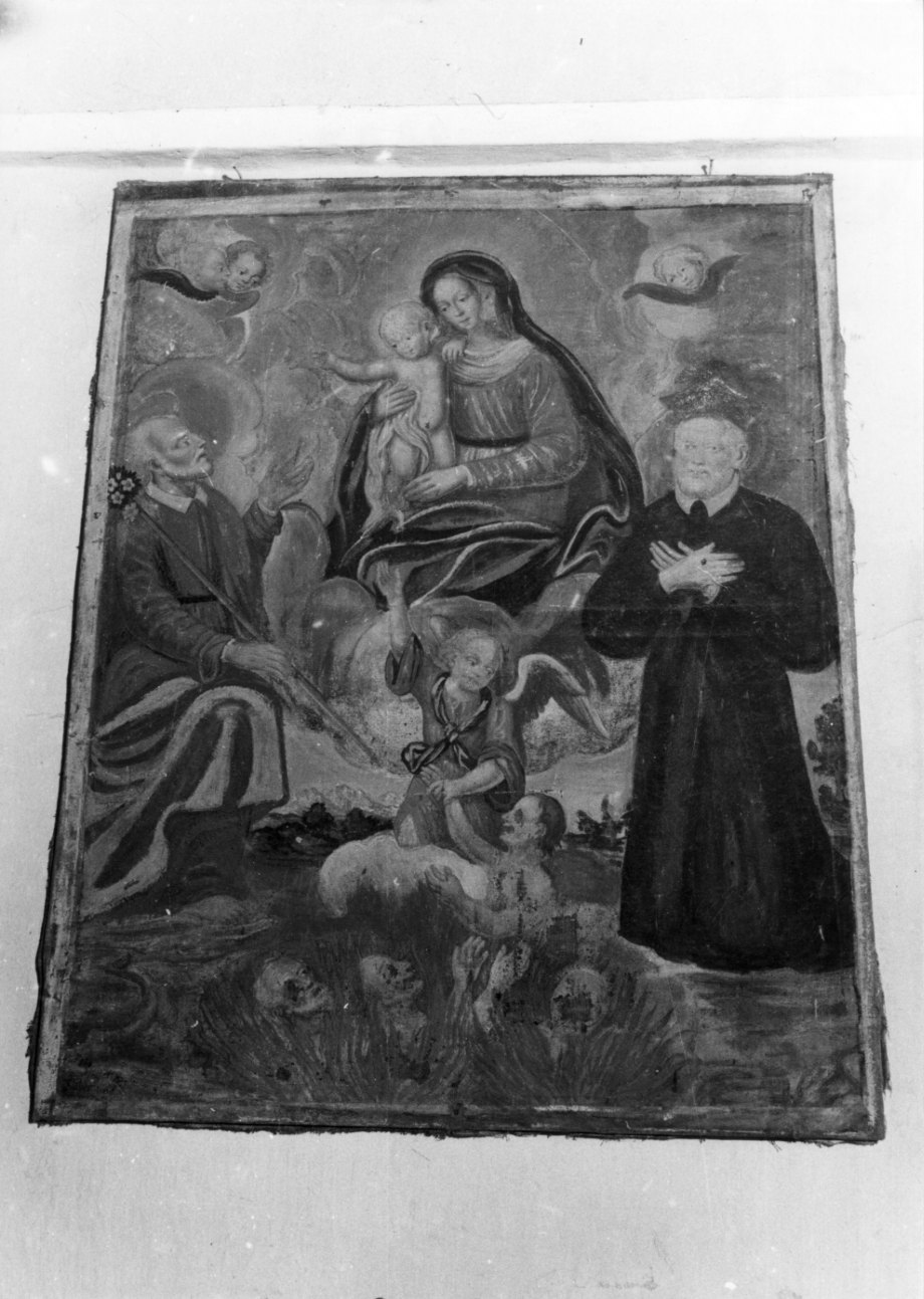 Madonna con Bambino, santi e anime del purgatorio (dipinto, opera isolata) - ambito biellese (prima metà sec. XVIII)