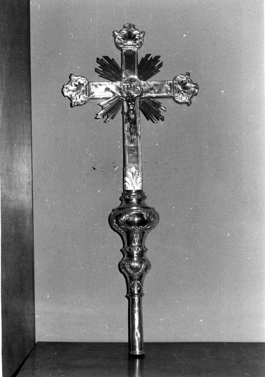 Cristo crocifisso (croce processionale, opera isolata) - bottega piemontese (seconda metà sec. XVIII)