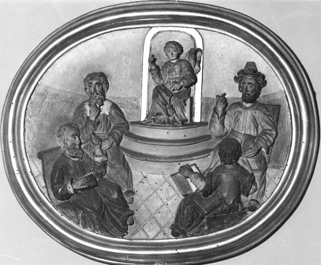 disputa di Gesù con i dottori nel tempio (rilievo, elemento d'insieme) - bottega piemontese (fine/inizio secc. XVII/ XVIII)