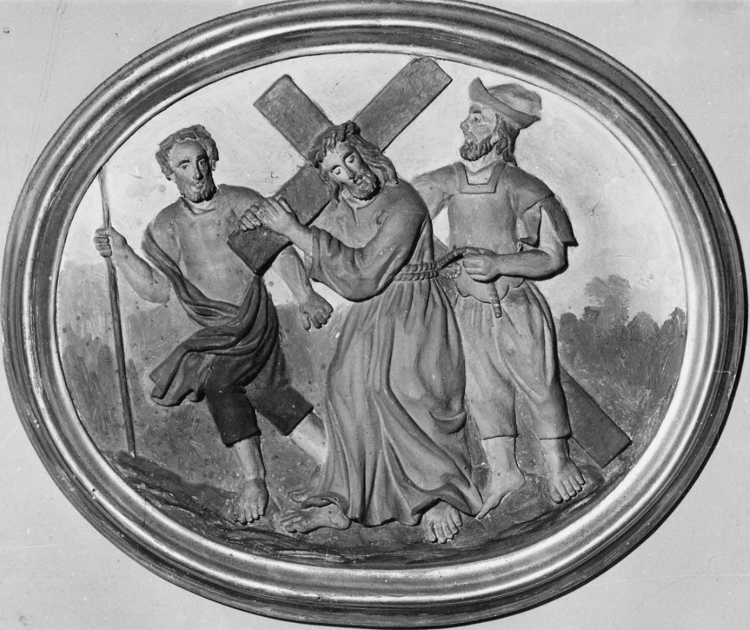 salita di Cristo al monte Calvario (rilievo, elemento d'insieme) - bottega piemontese (fine/inizio secc. XVII/ XVIII)