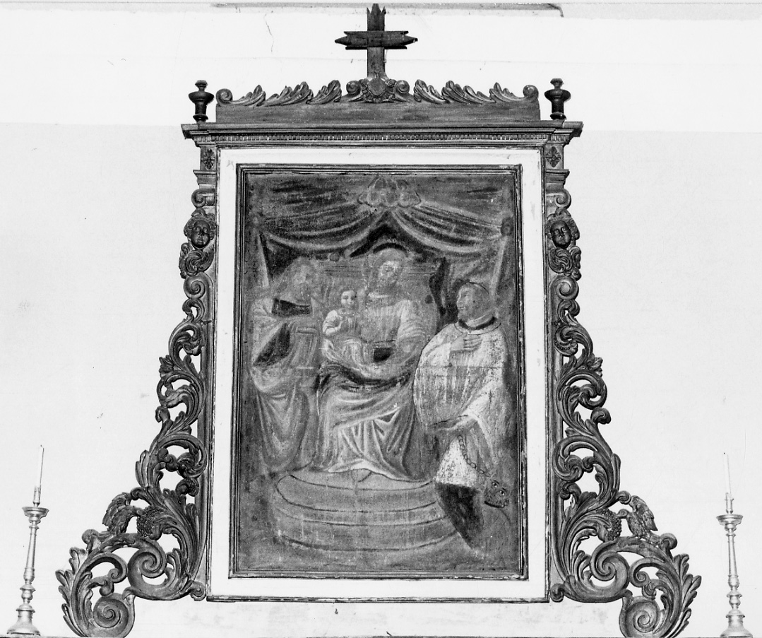 Madonna con Bambino tra San Giuseppe e San Bernardo (dipinto, opera isolata) - ambito piemontese (sec. XVIII)