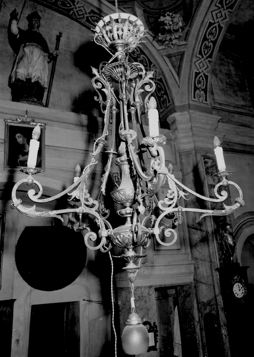 lampadario - a bracci, opera isolata - bottega piemontese (sec. XIX)