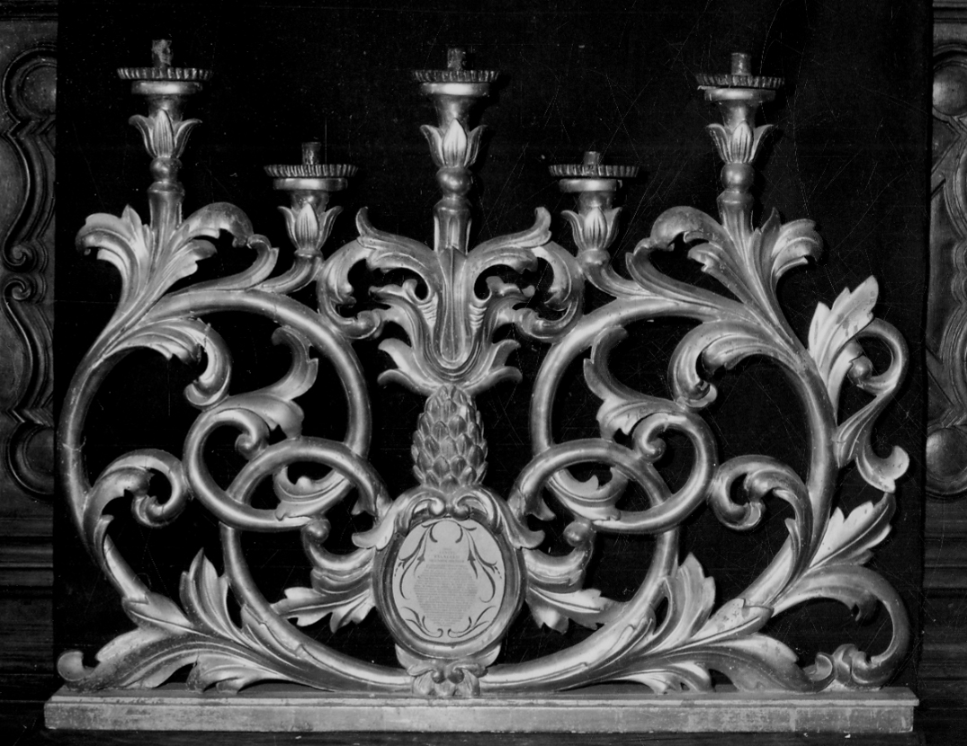 candelabro, opera isolata - bottega piemontese (fine sec. XVIII)