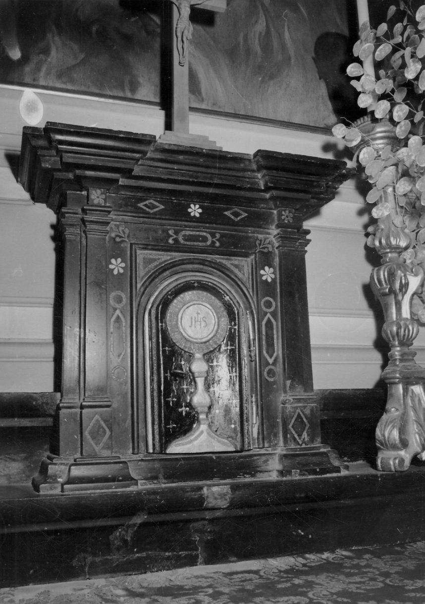 ostensorio (tabernacolo, opera isolata) - bottega piemontese (ultimo quarto sec. XVII)