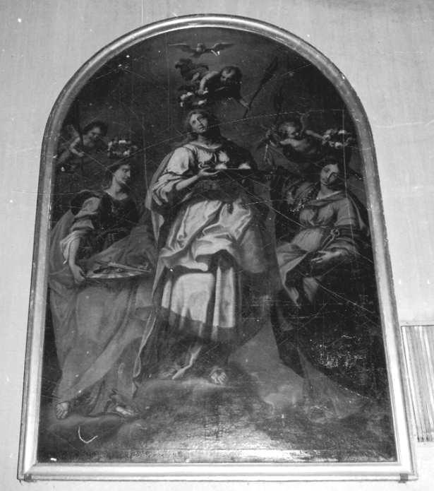 Sant'Agnese tra Santa Lucia e Sant'Apollonia (dipinto, opera isolata) - ambito piemontese (sec. XVIII)