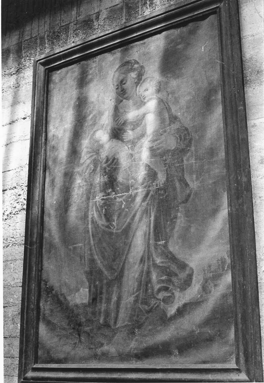 Madonna con Bambino e San Giovannino (dipinto, opera isolata) - ambito piemontese (sec. XVIII)