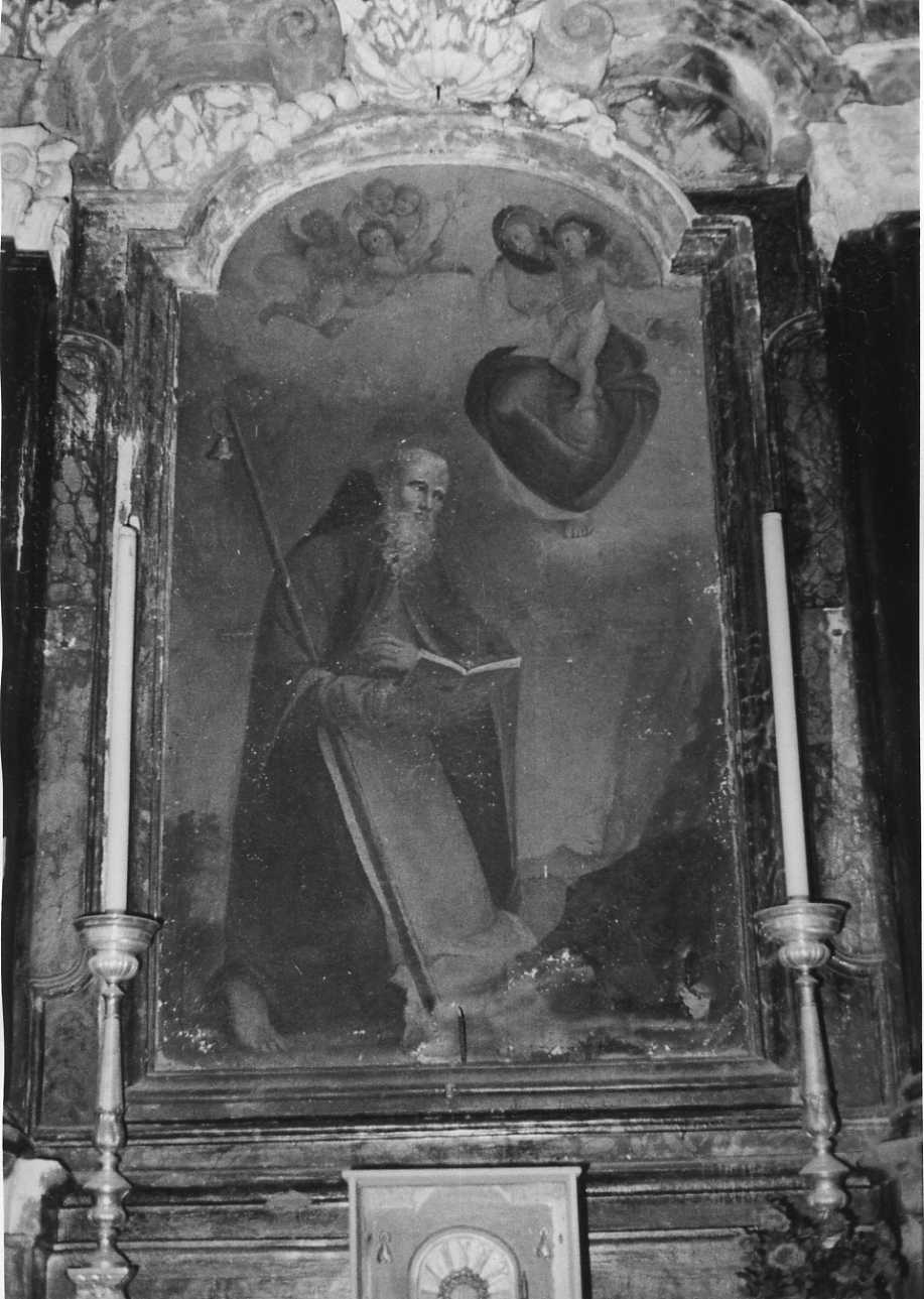 Madonna con Bambino e Sant'Antonio Abate (dipinto, opera isolata) - ambito piemontese (seconda metà sec. XVIII)