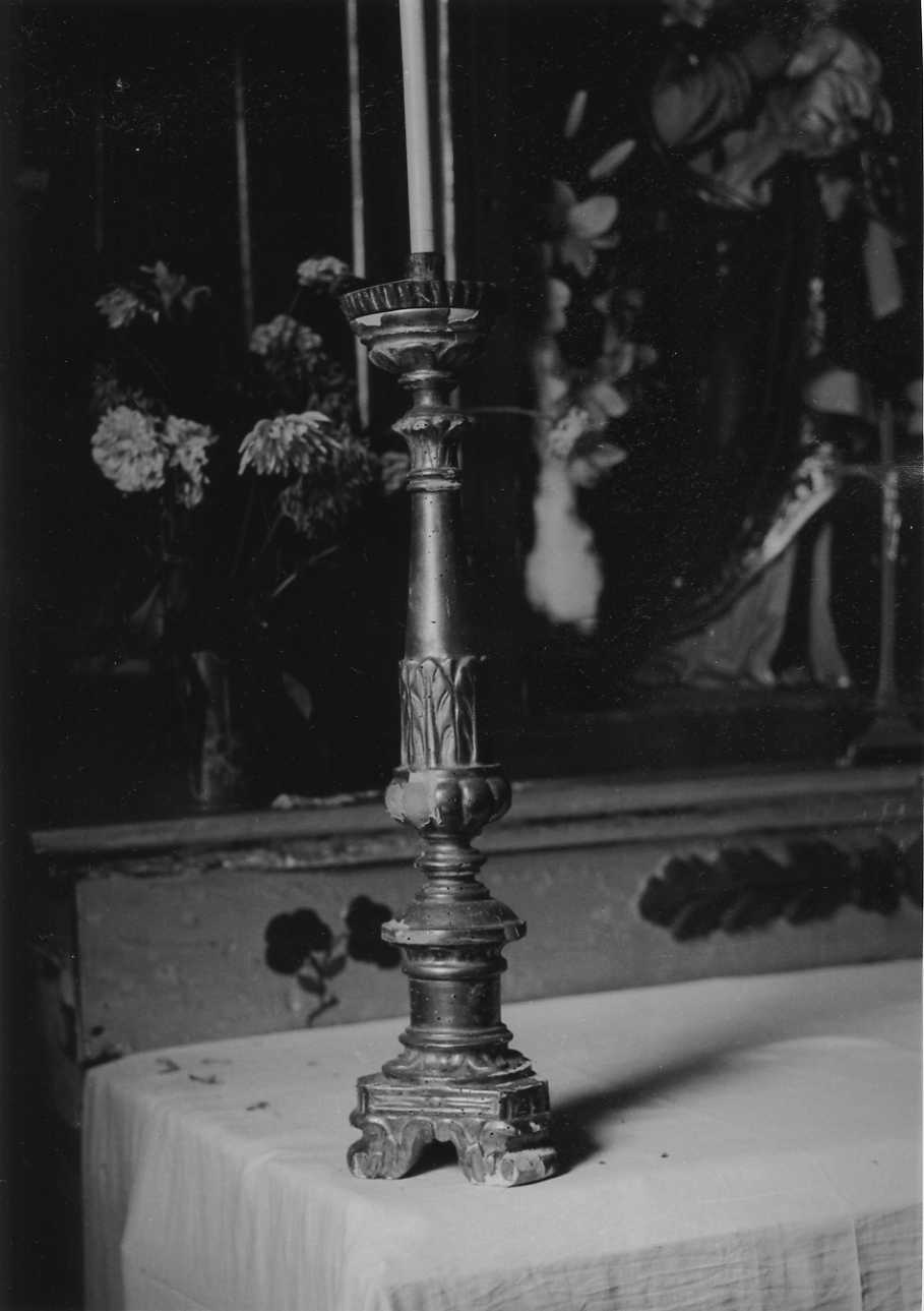 candelabro, serie - bottega biellese (seconda metà sec. XVIII)