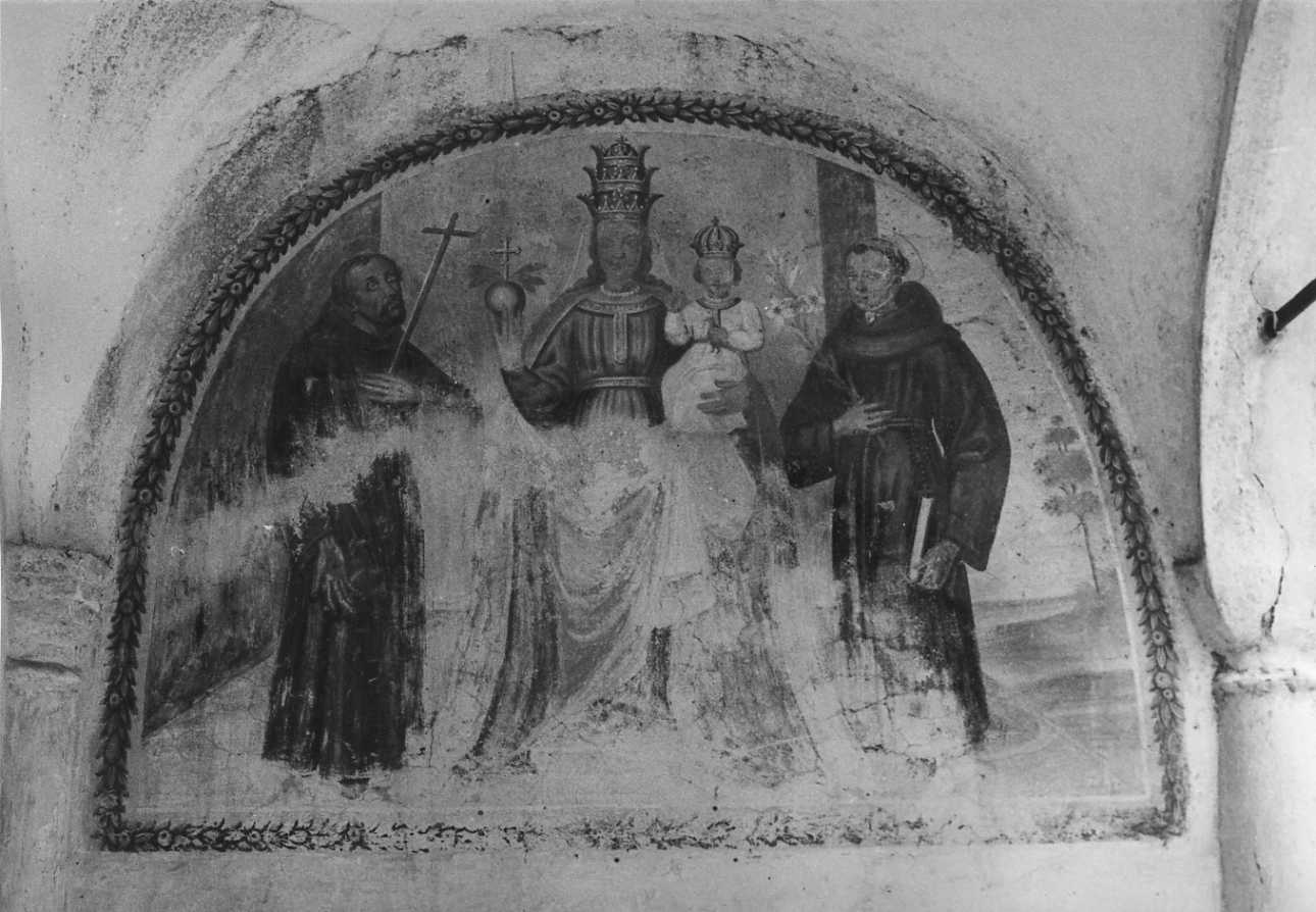 Madonna di Oropa con il Bambino, San Francesco e Sant'Antonio da Padova (dipinto, opera isolata) - ambito piemontese (fine/inizio secc. XVIII/ XIX)