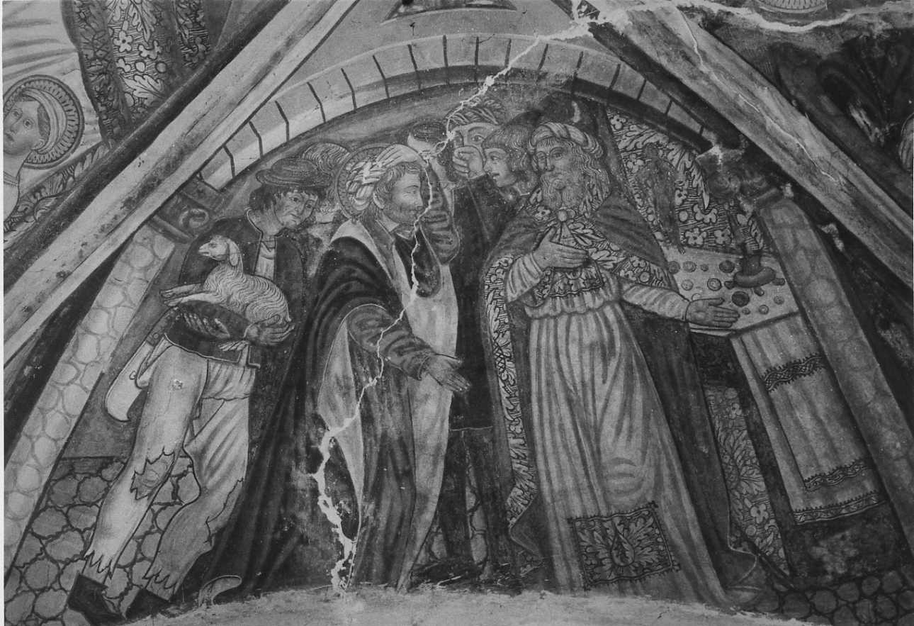 San Gioacchino cacciato dal tempio (dipinto, elemento d'insieme) di De Bosis Daniele (attribuito) (inizio sec. XVI)