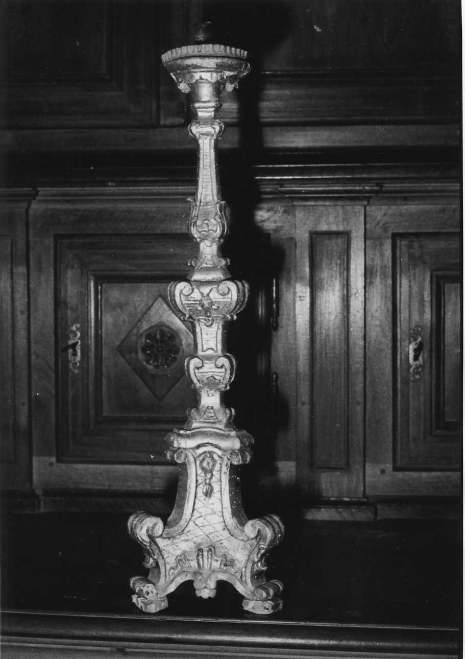 candelabro, serie - bottega biellese (seconda metà sec. XVIII)