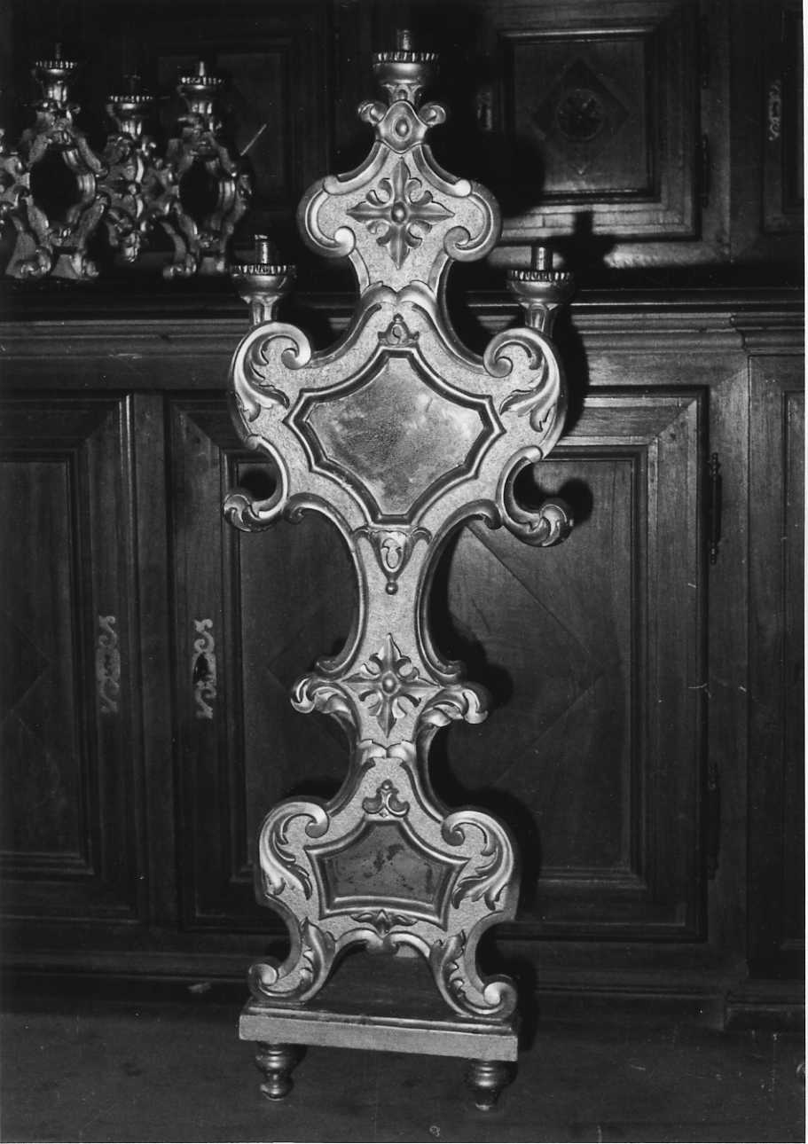 candelabro, serie - bottega biellese (fine/inizio secc. XVIII/ XIX)