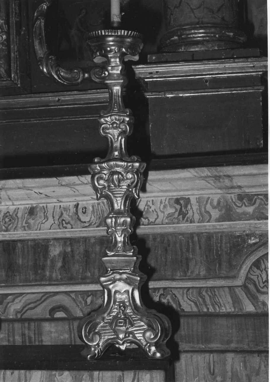 Santo (candelabro, serie) - bottega biellese (seconda metà sec. XVIII)