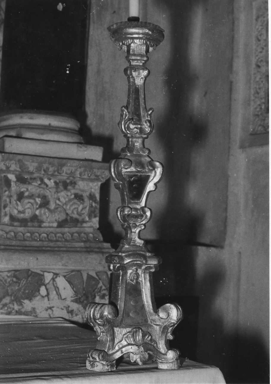 candelabro, serie - bottega biellese (seconda metà sec. XVIII)