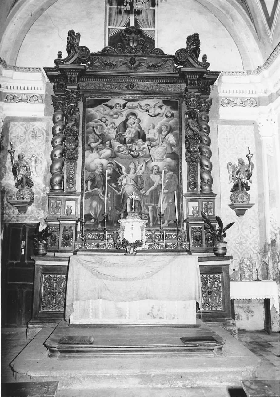 Madonna con Bambino tra angeli e Santi (dipinto, opera isolata) - ambito piemontese (sec. XVII)