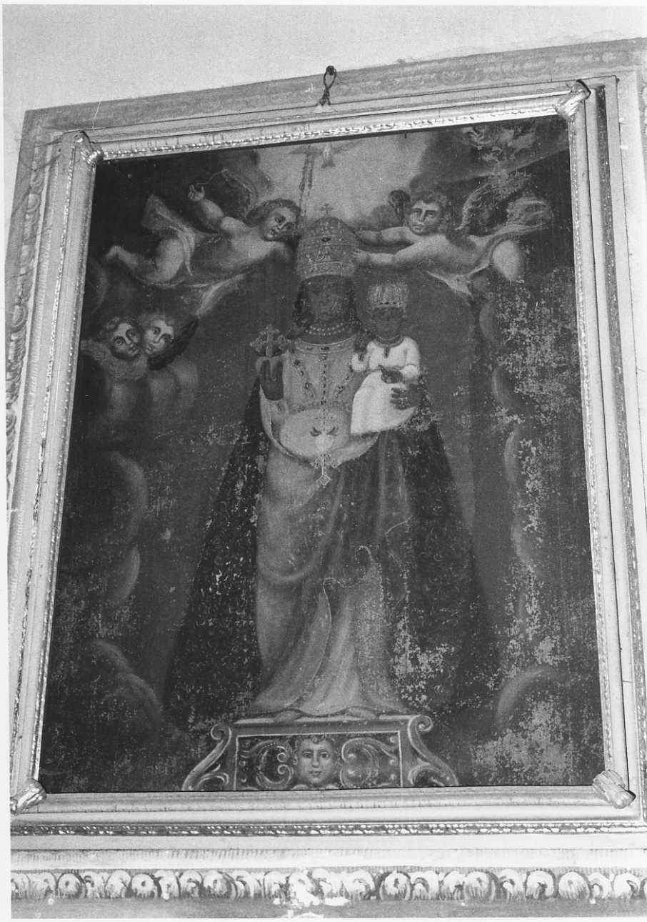 Madonna di Oropa con il Bambino e angeli (dipinto, opera isolata) - ambito piemontese (sec. XVIII)