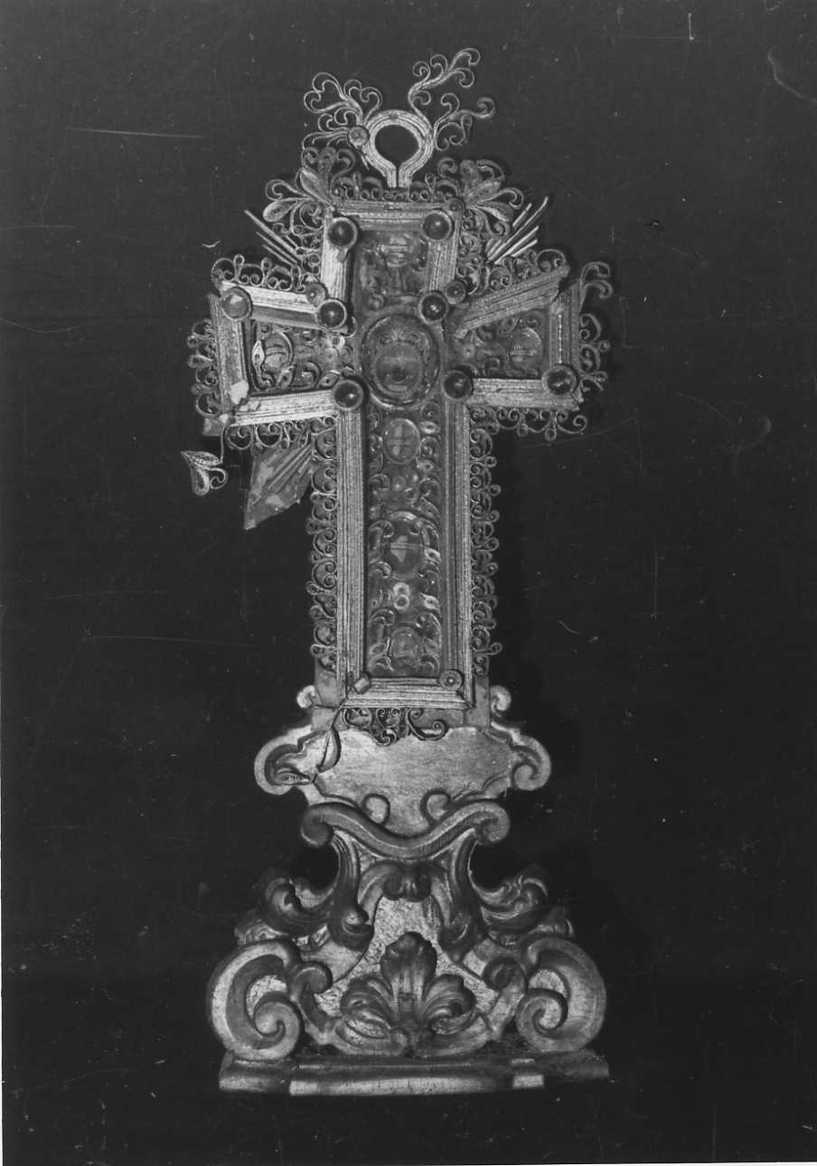 reliquiario - a croce, opera isolata - bottega biellese (sec. XIX)