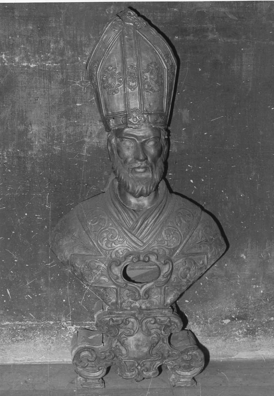 Santi vescovi (reliquiario - a busto, coppia) - bottega piemontese (sec. XVIII)