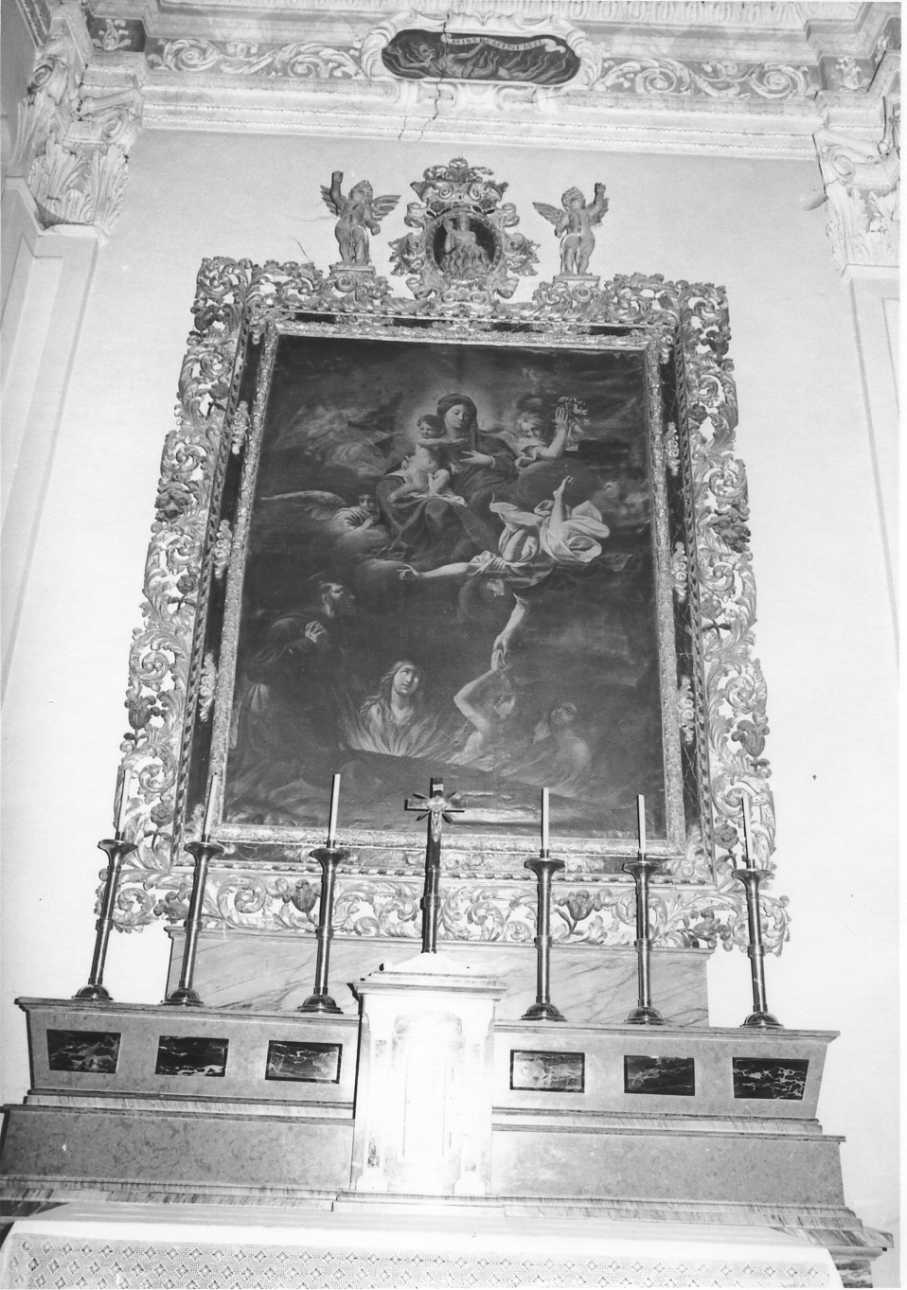 Madonna con Bambino, San Francesco d'Assisi e anime purganti (dipinto, opera isolata) - ambito lombardo (sec. XVIII)