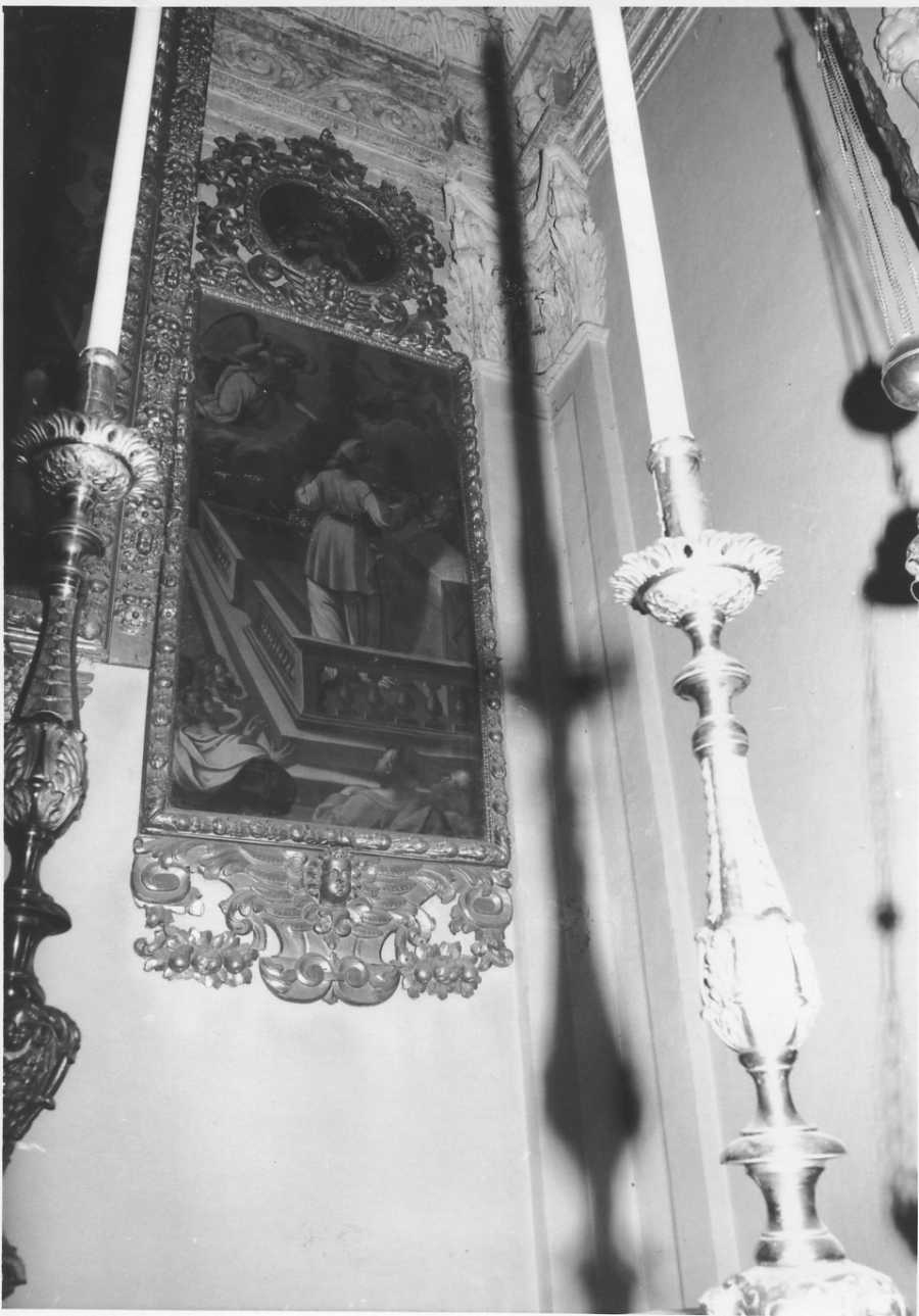 San Dionisio e l'angelo (dipinto, opera isolata) - ambito piemontese (fine/inizio secc. XVII/ XVIII)