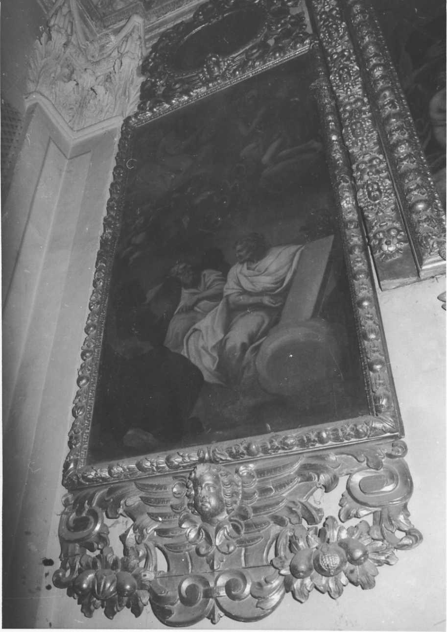 Cristo benedice San Giovanni Battista in cielo (dipinto, opera isolata) - ambito lombardo-piemontese (fine/inizio secc. XVII/ XVIII)