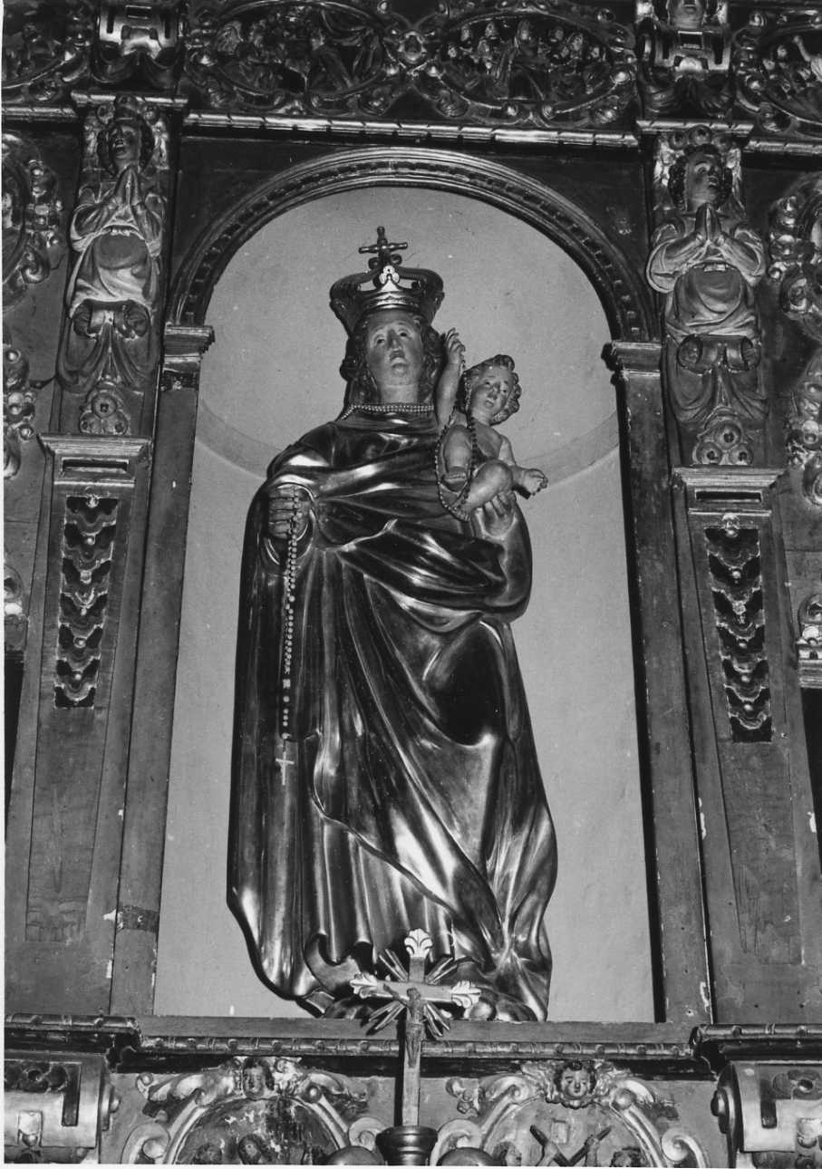 Madonna del Rosario (statua, opera isolata) - bottega biellese (seconda metà sec. XVII)