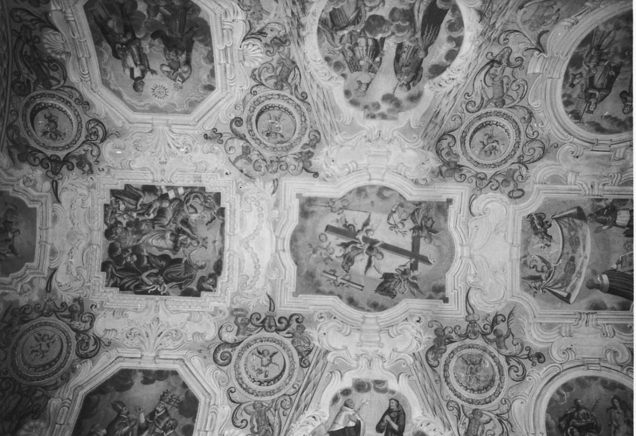 Santa Maria Maddalena, Santa Caterina d'Alessandria, San Rocco e San Luigi di Francia (dipinto) di Lace Pietro (fine sec. XVII)