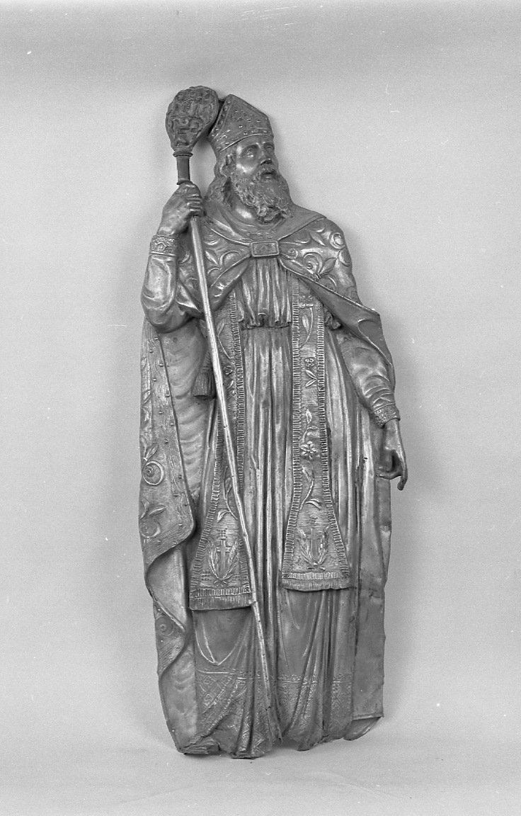 Sant'Eusebio (decorazione plastica, elemento d'insieme) di Boggio Ignazio (sec. XIX)